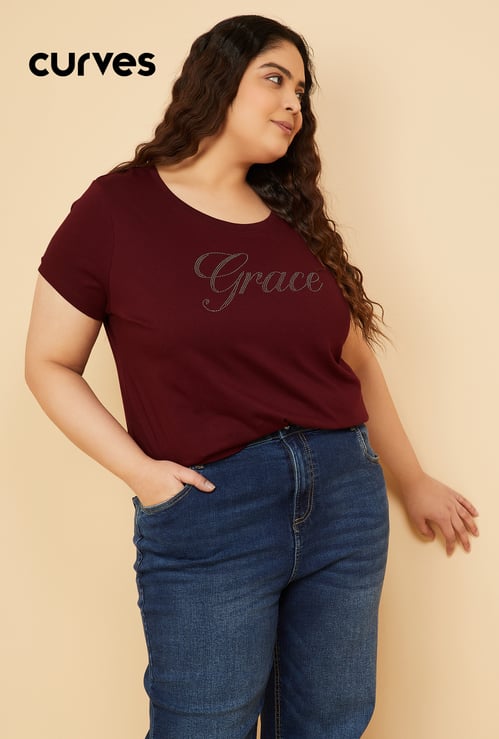 Women Embellished T-shirt
