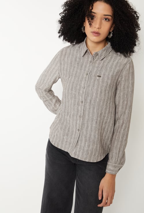 Women Regular Fit Striped Shirt