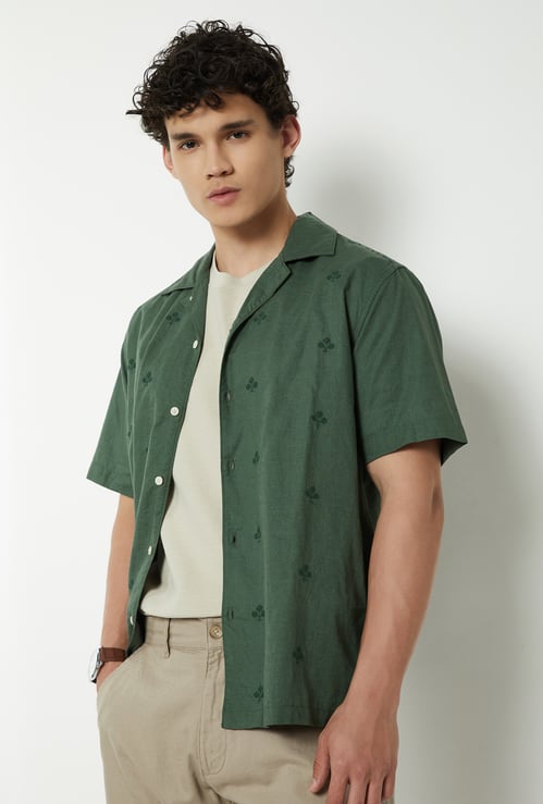 Men Embroidered Regular Fit Shirt
