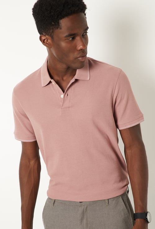 Men Solid Polo T-shirt