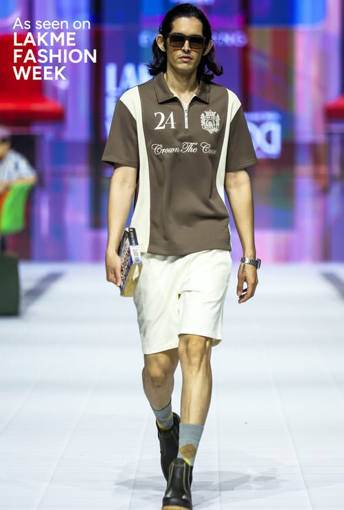 Men Linen Blend Pull-on Shorts