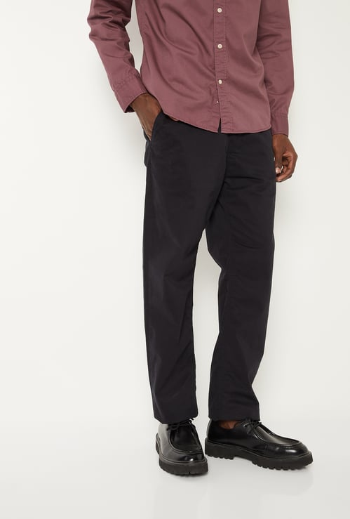 Men Soft Touch Regular Fit Twill Pants