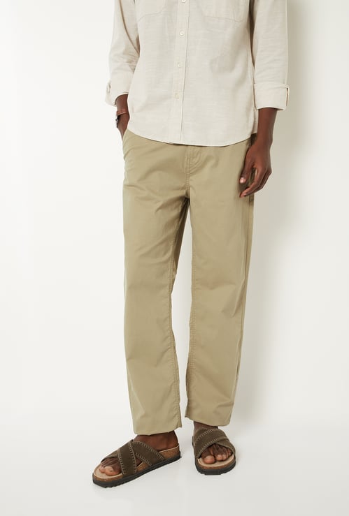 Men Soft Touch Regular Fit Twill Pants