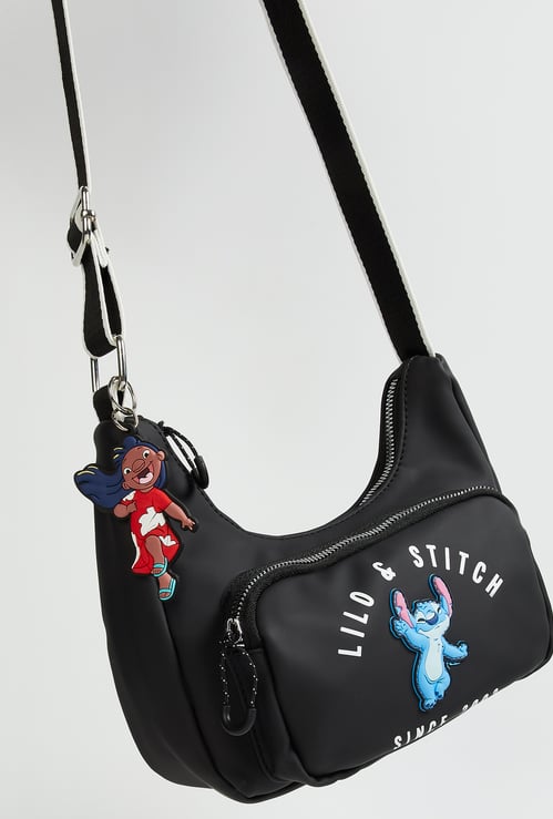 Girls Lilo & Stitch Sling Bag with Teddy Bear Keychain