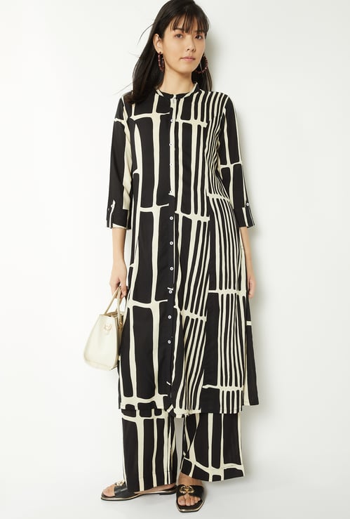 Women Printed Straight Palazzo Set