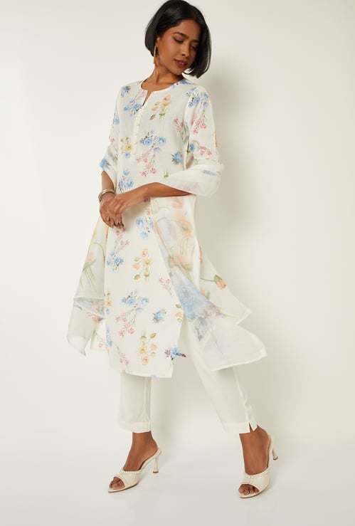 Women Printed Straight Kurta Set with Dupatta