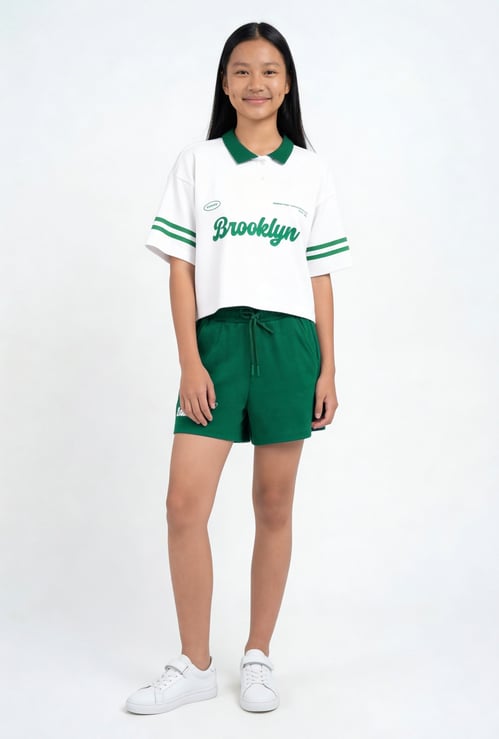 Girls Printed Shorts Set