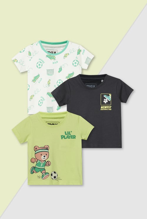 Boys Printed T-shirt - Pack of 3