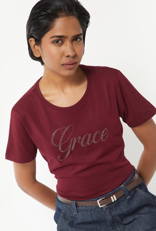 Women Embellished T-shirt