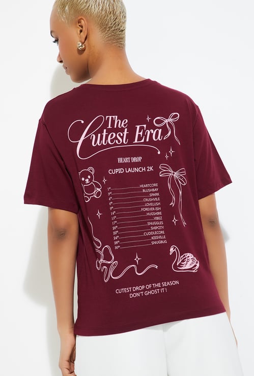 ALAYA F X URB_N Women Printed Relaxed Fit T-shirt