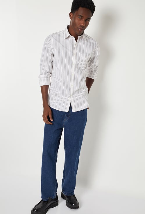 Men Striped Slim Fit Shirt