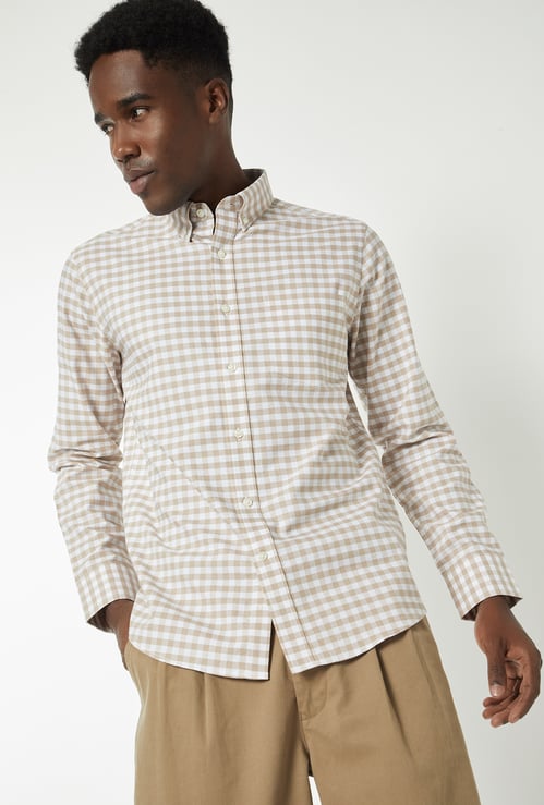 Men Checked Slim Fit Shirt