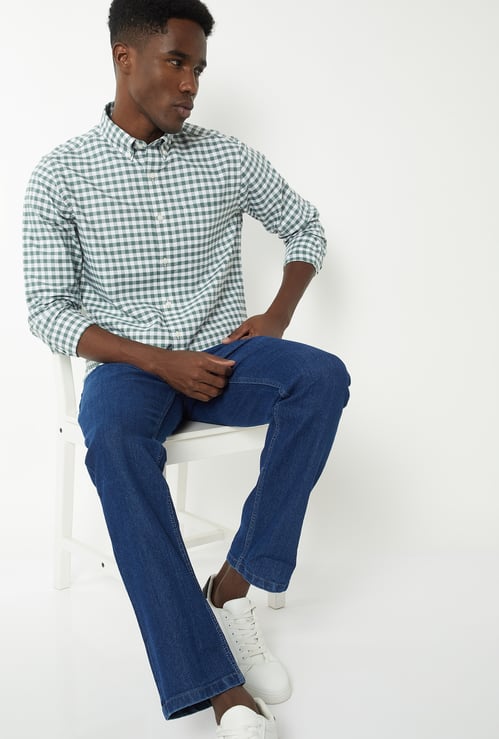 Men Checked Slim Fit Shirt
