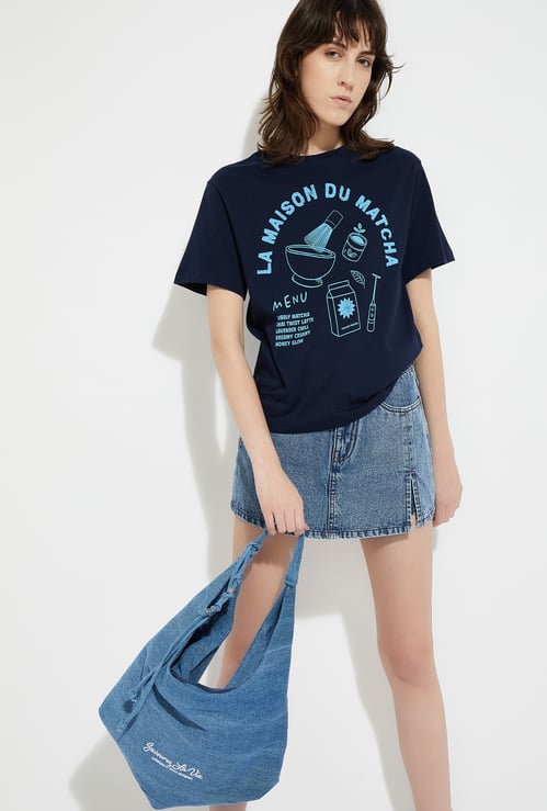 URB_N Women Graphic Print Relaxed Fit T-shirt