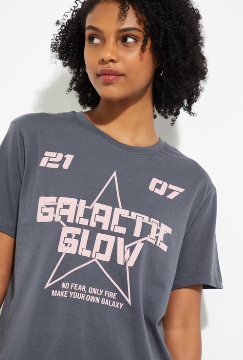 URB_N Women Printed Relaxed Fit T-shirt
