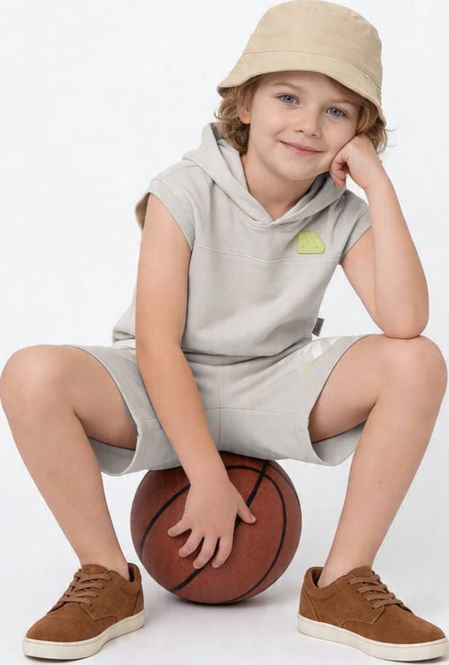 Boys Printed Shorts Set