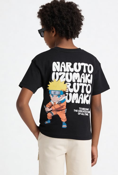 Boys Naruto Cargo Printed Shorts Set