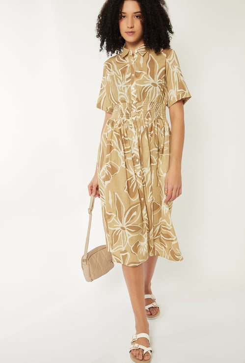 Women Printed Shirt Dress
