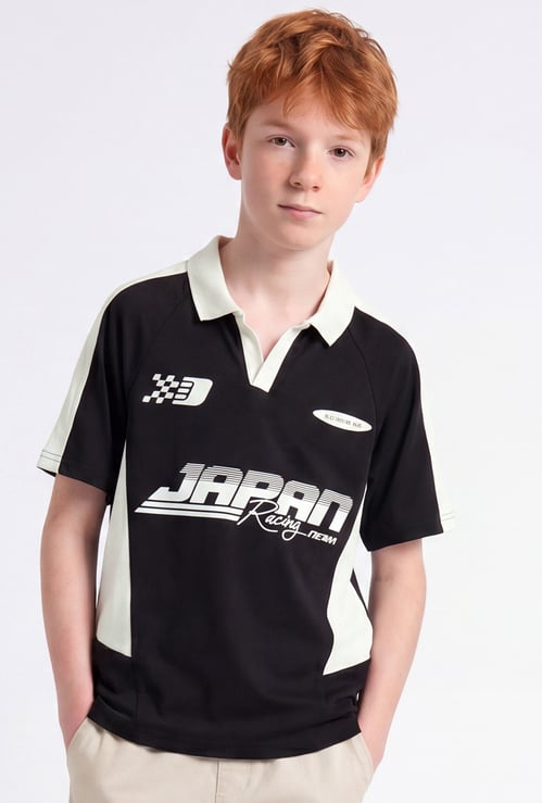 Boys Oversized Printed Johnny T-shirt