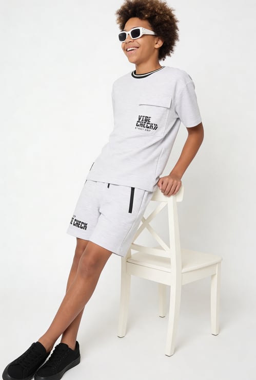 Boys Printed Shorts Set