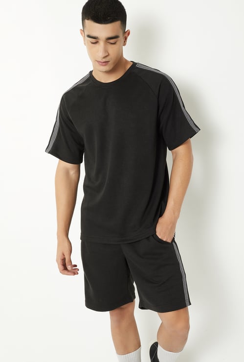 Men Side Taping Sports T-shirt