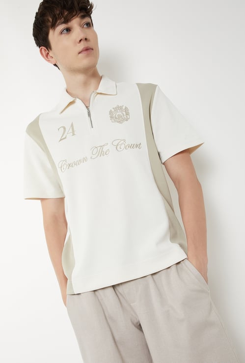 Men Embroidered Sports Polo T-shirt