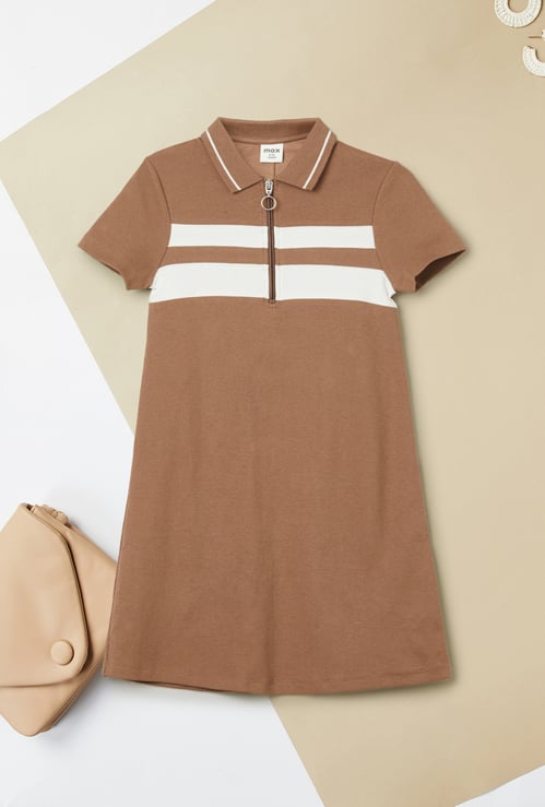Girls Colourblock T-shirt Dress