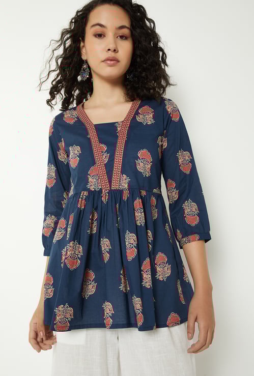 Women Floral Printed Short Kurti