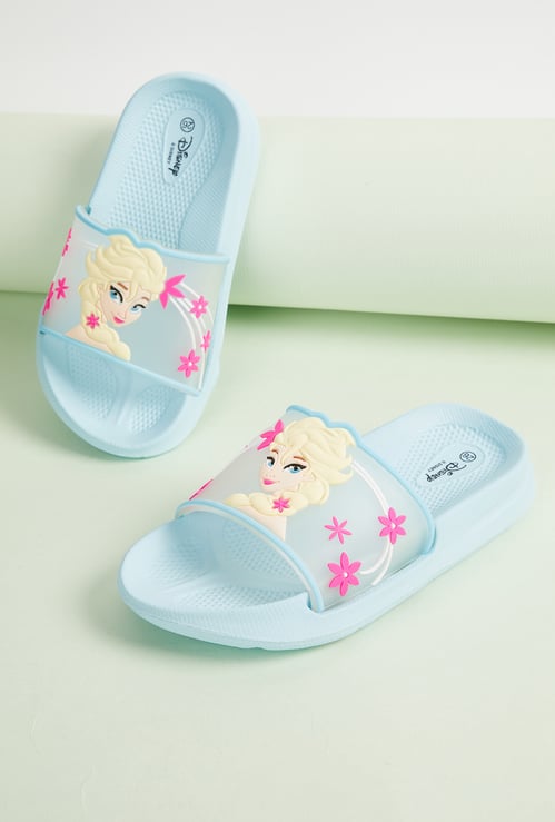 Girls Frozen Applique Sliders