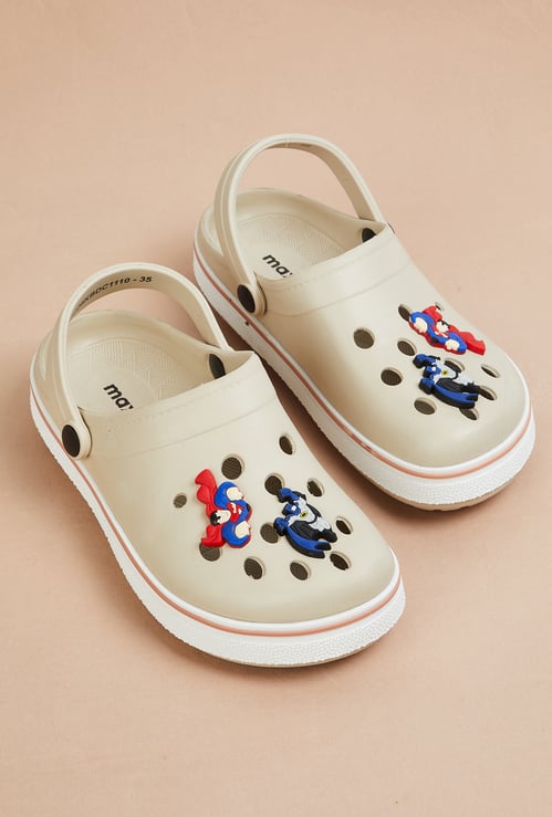 Boys Washable Clogs with Character Charms