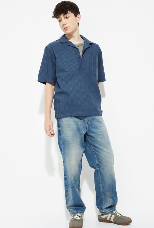 URB_N Men Embroidered Resort Shirt