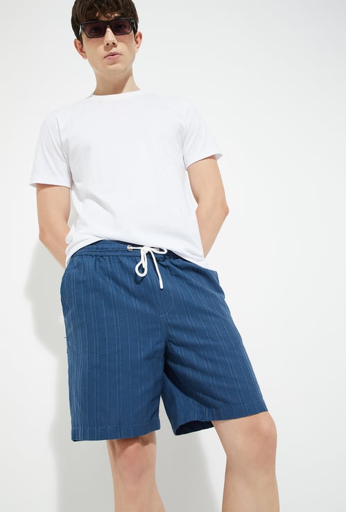 URB_N Men Striped Shorts