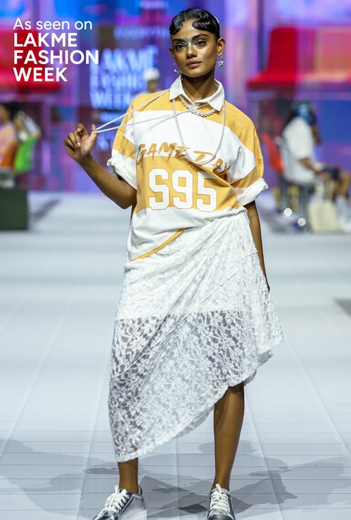 Women Striped Oversized Polo T-shirt