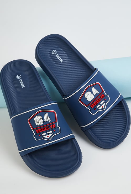 Men Embossed Sliders