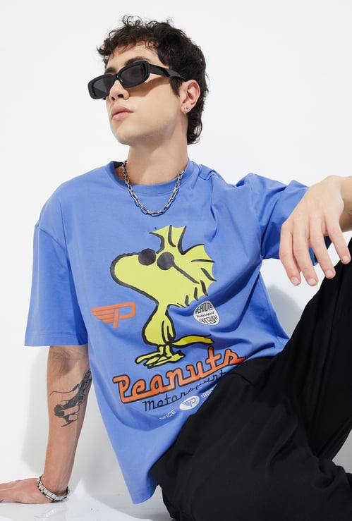 URB_N Men Snoopy Print Oversized T-shirt