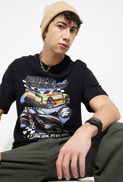 URB_N Men Oversized Fast & Furious T-shirt