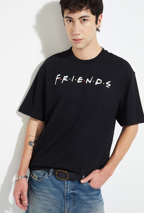 URB_N Men Friends Print Oversized T-shirt