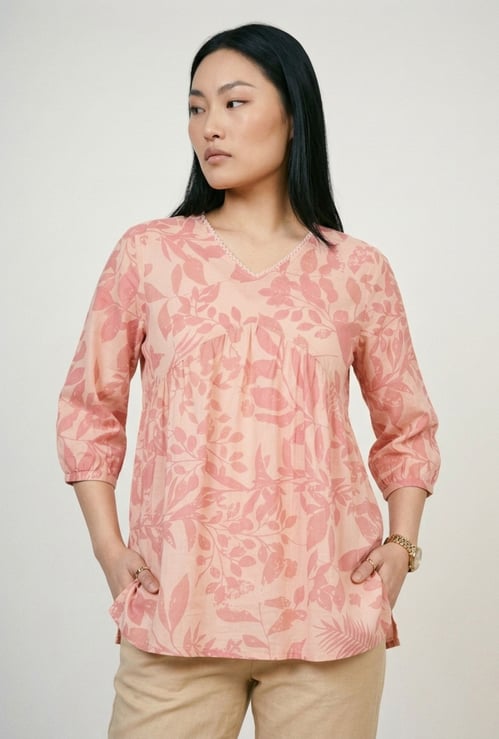 Women Floral Printed A-Line Kurti