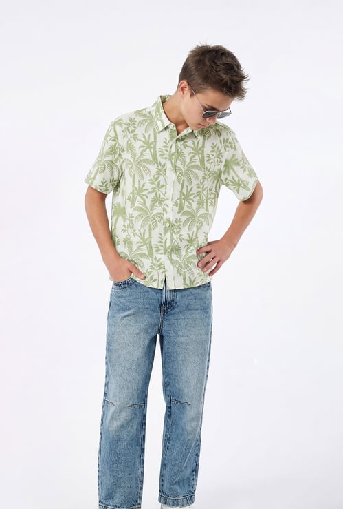 Boys Floral Print Shirt