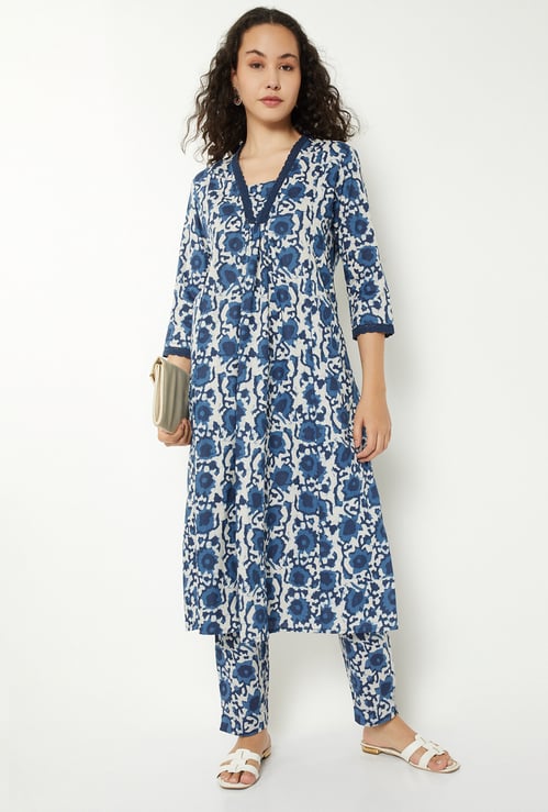Women Printed A-Line Kurta Set