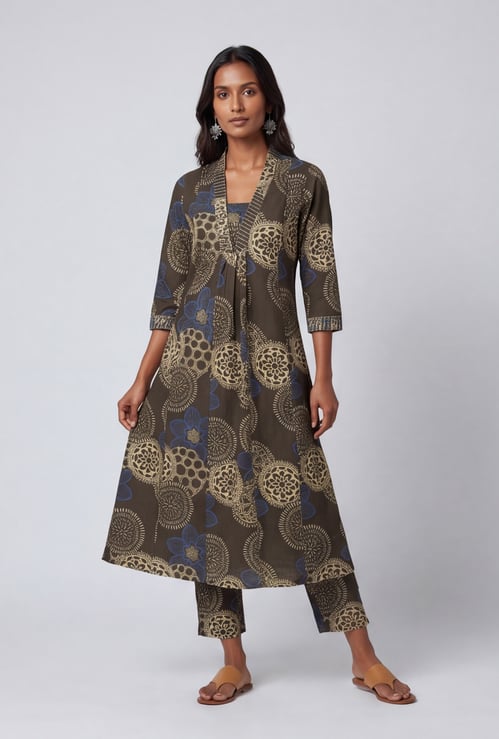 Women Printed A-line Kurta Set