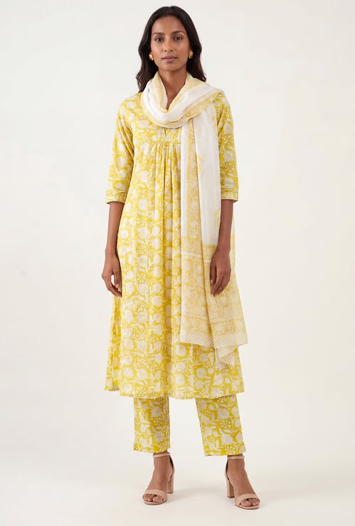 Women Printed A-line Kurta Set