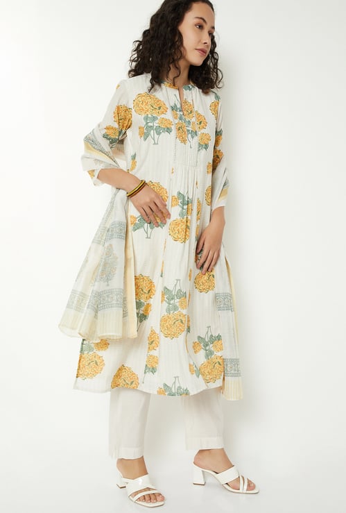 Women Floral Print A-Line Kurta Set