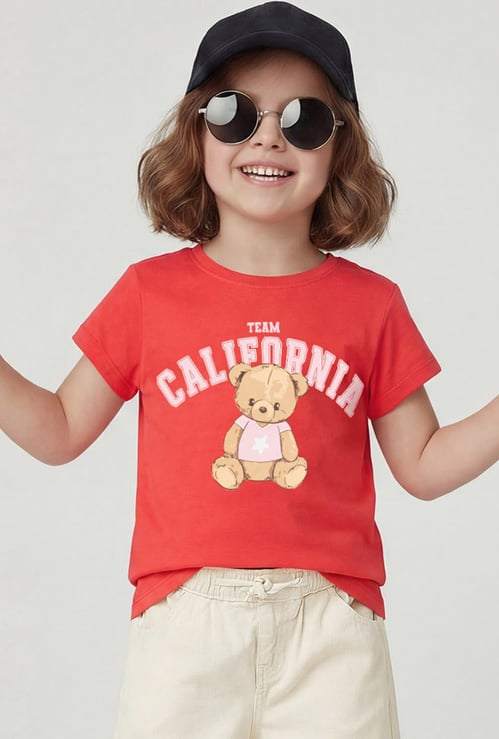Girls Graphic Print T-shirt