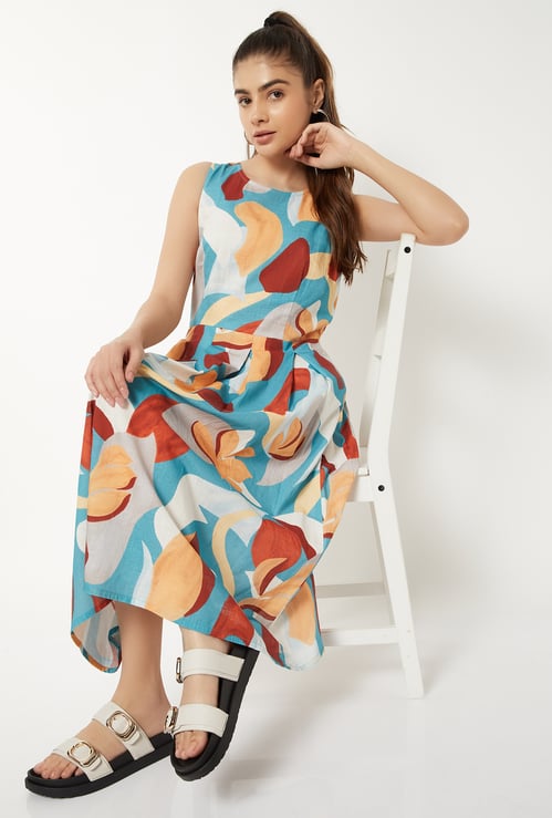 Women Printed Midi Dress