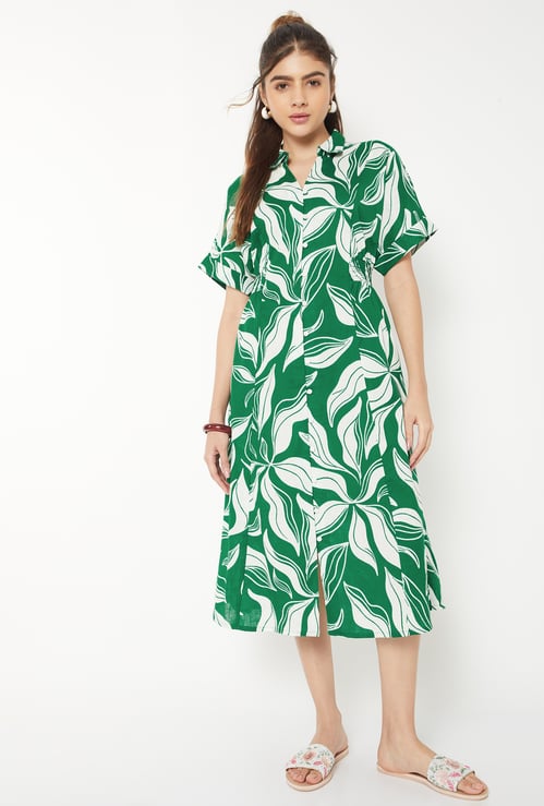 Women Printed Shirt Dress
