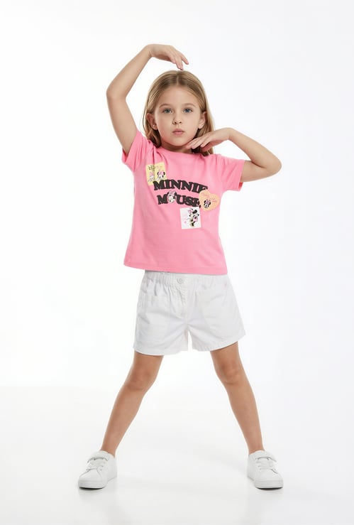 Girls Minnie Print T-shirt