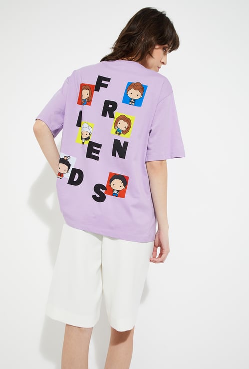 URB_N Women Friends Print Oversized T-shirt
