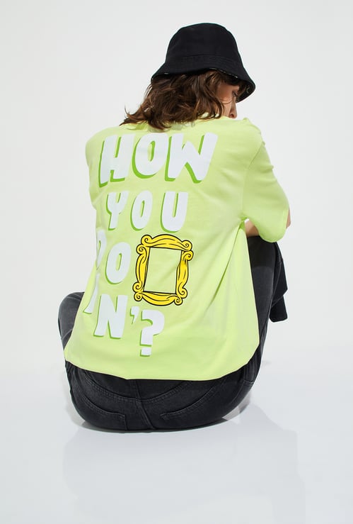 URB_N Women Friends Print Oversized T-shirt