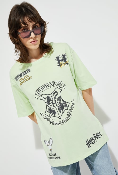 URB_N Women Harry Potter Oversized Fit T-shirt